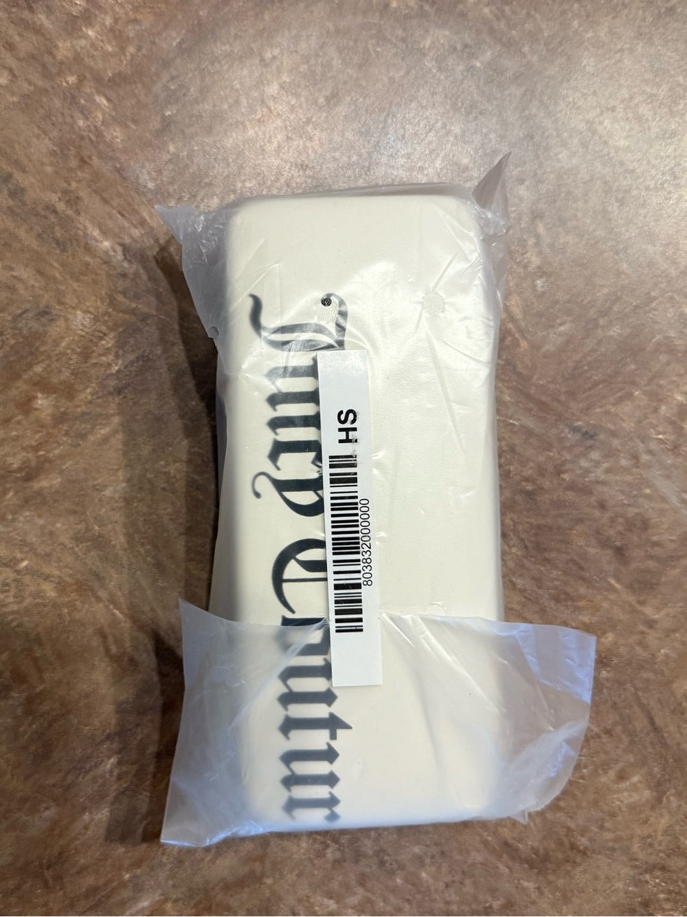 Juicy Couture White Sunglasses or Glasses Case with Black Gothic Logo